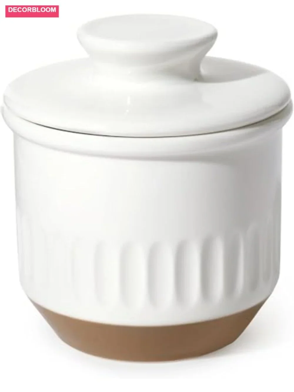 Ceramic Butter Keeper Crock with Water Seal, French Butter Dish for Countertop, - Picture 1 of 6